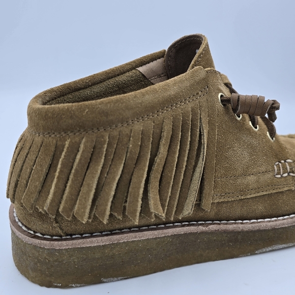 NWOT Rebecca Minkoff x Sperry Fringe Tan Leather Chukka Boots, Tan, Women’s 7.5 - Picture 3 of 16